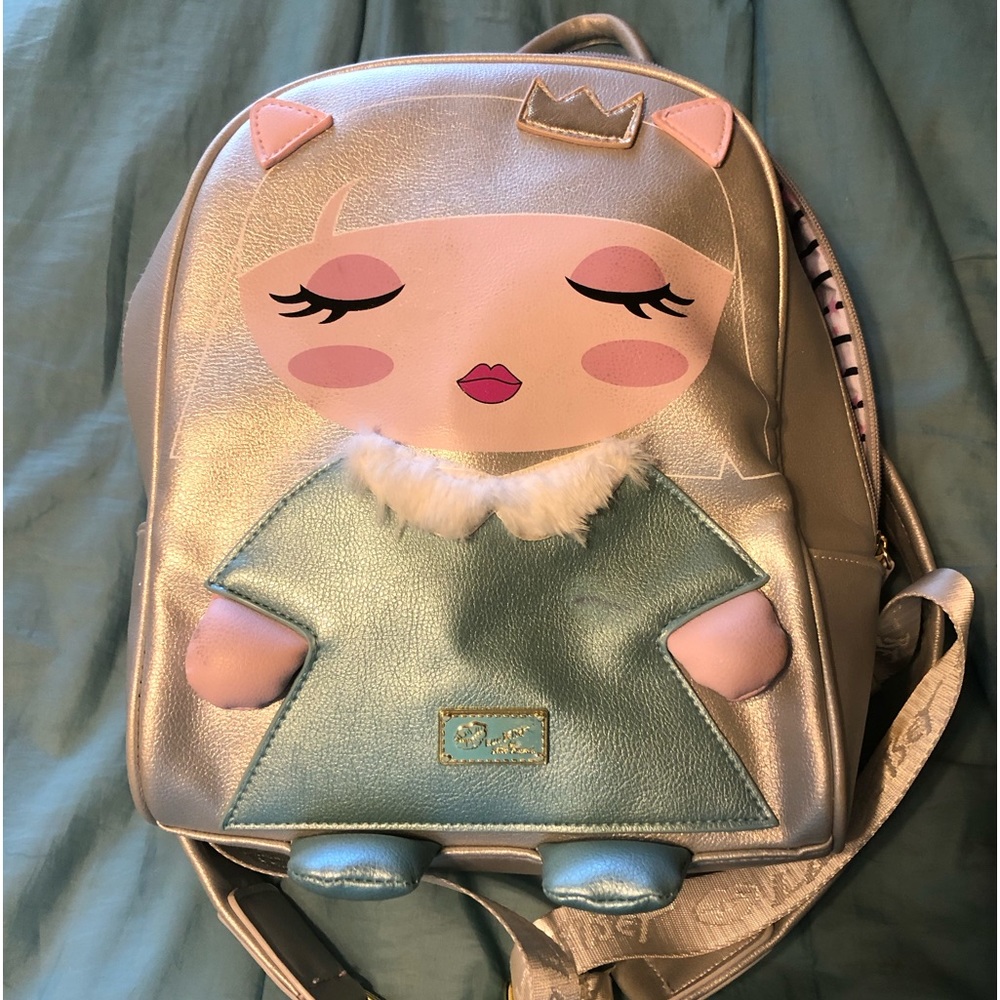 Luv Betsey by Betsey Johnson silver princess backpack